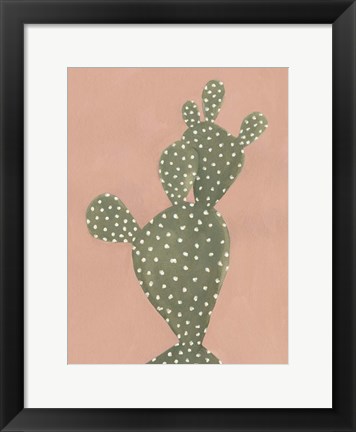 Framed Coral Cacti II Print