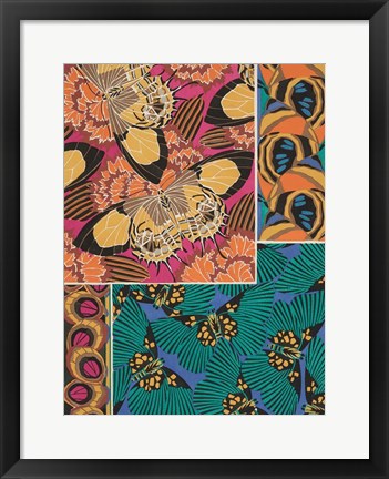 Framed Decorative Butterflies III Print