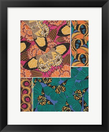 Framed Decorative Butterflies III Print