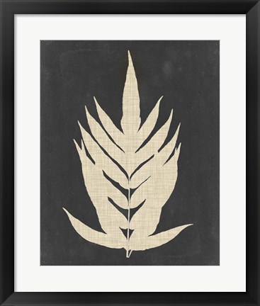 Framed Linen Fern II Print