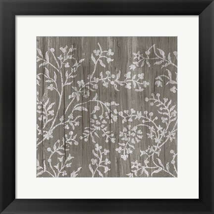 Framed Weathered Wood Patterns V Print