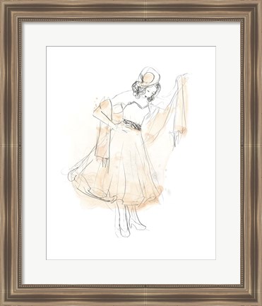 Framed Blush &amp; Grey Fashion I Print