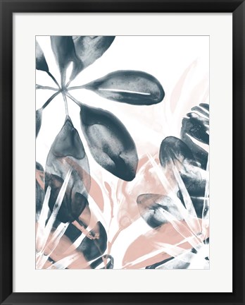 Framed Tropical Blush I Print