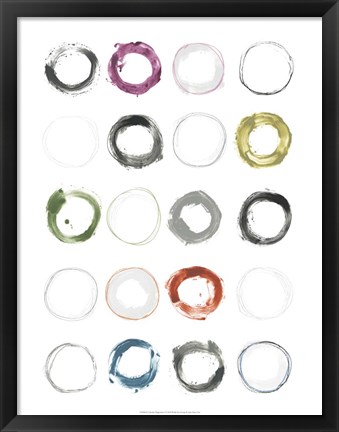 Framed Circular Magnetism I Print