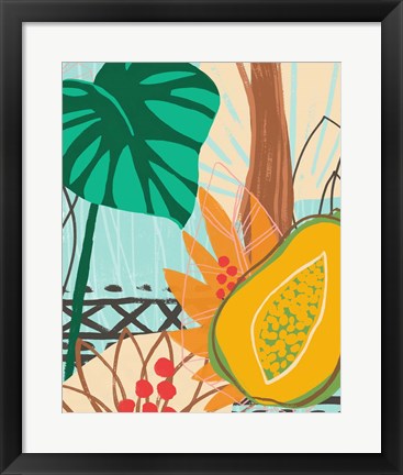 Framed Graphic Jungle I Print