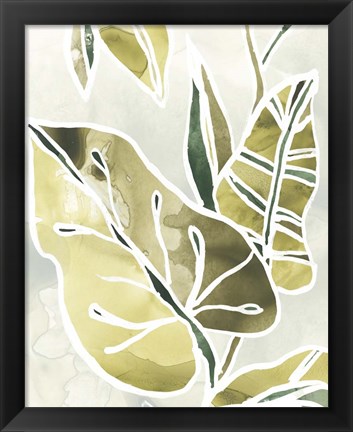 Framed Batik Leaves I Print