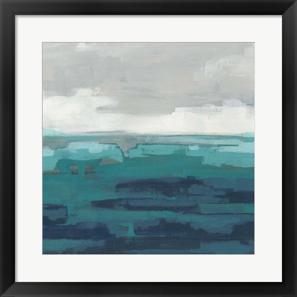 Framed Sea Foam Vista II Print