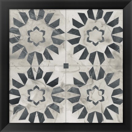 Framed Neutral Tile Collection III Print