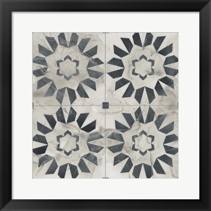 Framed Neutral Tile Collection III Print