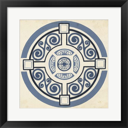 Framed Indigo Motif IV Print