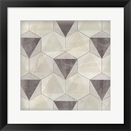 Framed Hexagon Tile II Print