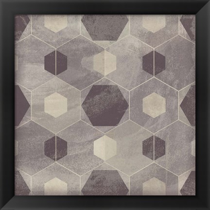 Framed Hexagon Tile IV Print