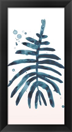 Framed Stems in Indigo II Print