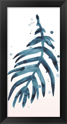 Framed Stems in Indigo IV Print