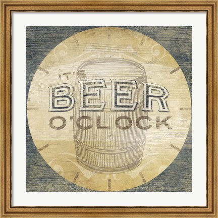 Framed Beverage O&#39;Clock III Print