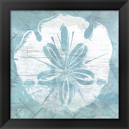 Framed Cerulean Shell IV Print