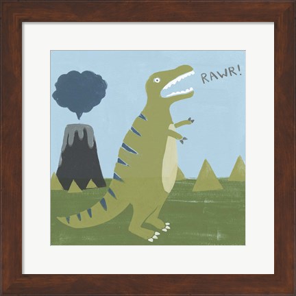 Framed Dino-mite I Print