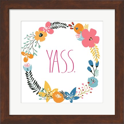 Framed Snarky Florals III Print