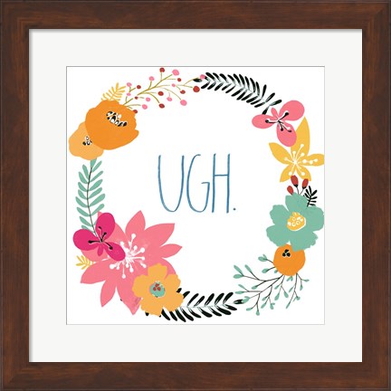 Framed Snarky Florals IV Print