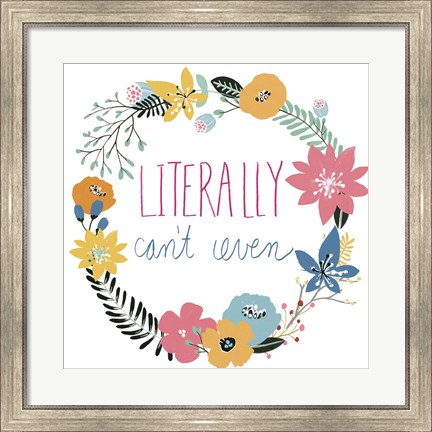 Framed Snarky Florals VI Print