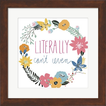 Framed Snarky Florals VI Print