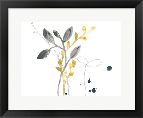 Framed Navy Garden Inspiration III Print