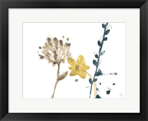 Framed Navy Garden Inspiration IV Print