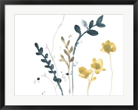 Framed Navy Garden Inspiration VI Print