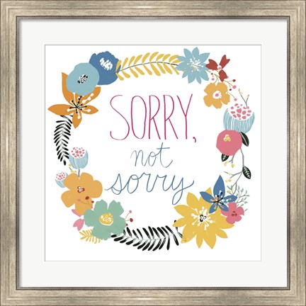 Framed Snarky Florals II Print