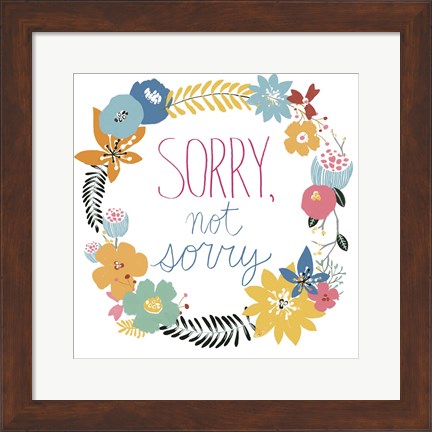 Framed Snarky Florals II Print