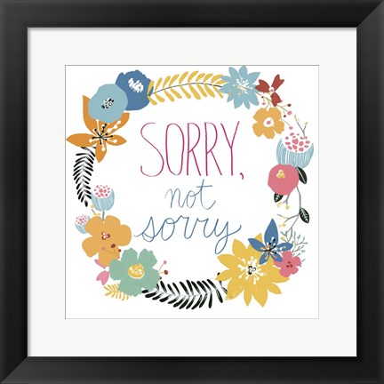 Framed Snarky Florals II Print