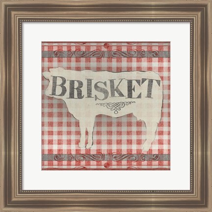 Framed Gingham BBQ II Print