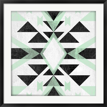 Framed Modern Aztec Motif I Print