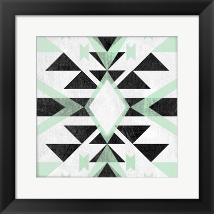 Framed Modern Aztec Motif I Print