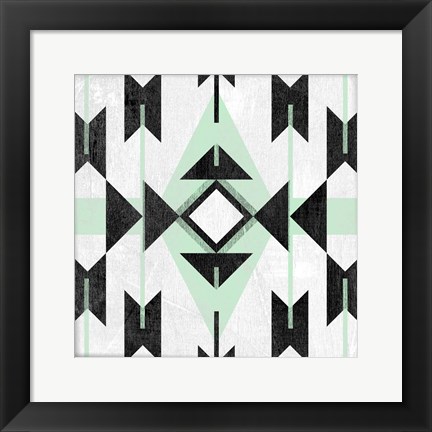 Framed Modern Aztec Motif II Print