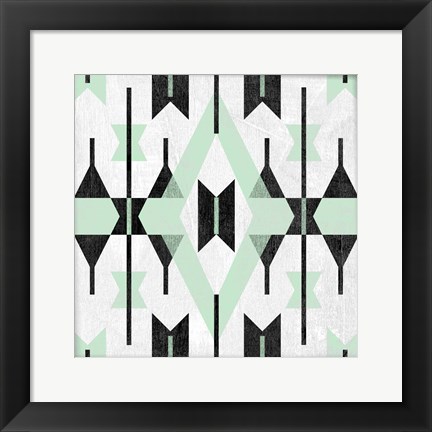 Framed Modern Aztec Motif III Print