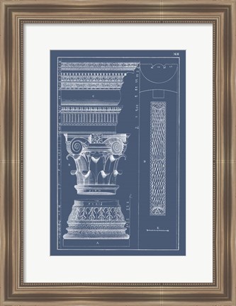 Framed Column &amp; Cornice Blueprint I Print