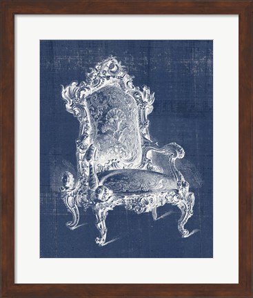 Framed Antique Chair Blueprint II Print