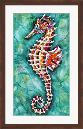 Framed Radiant Seahorse II Print