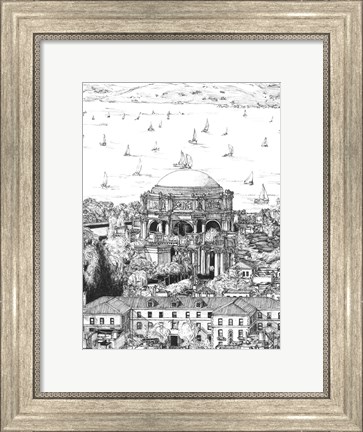 Framed B&amp;W Us Cityscape-San Francisco Print