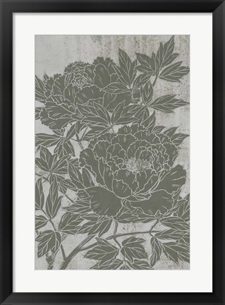 Framed Blooming Peony I Print