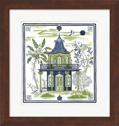 Framed Pagoda Visit II Print