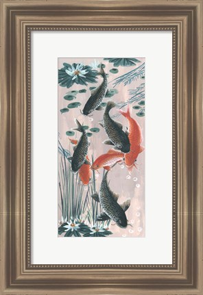 Framed Traditional Koi Pond II Print