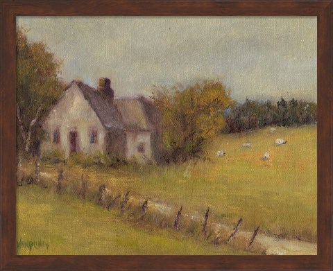 Framed Cottage Meadow II Print