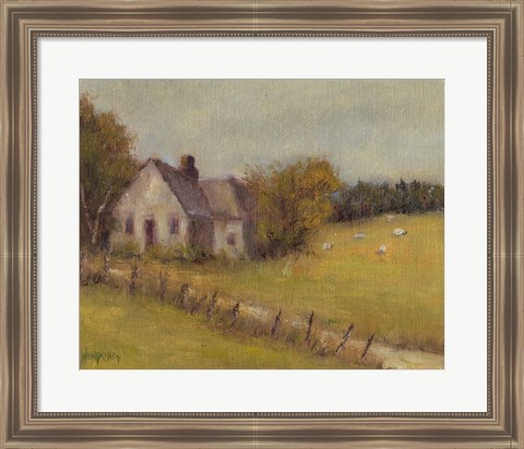 Framed Cottage Meadow II Print