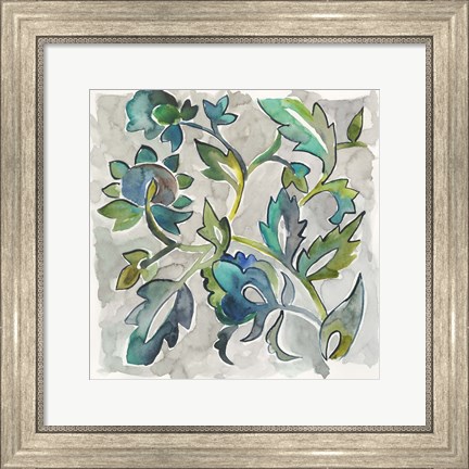 Framed Sapphire Vine II Print