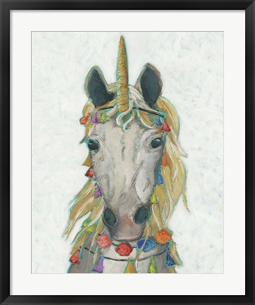 Framed Fiesta Unicorn I Print