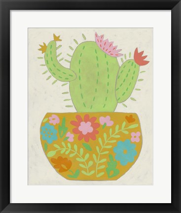 Framed Happy Cactus II Print