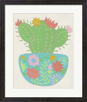 Framed Happy Cactus IV Print