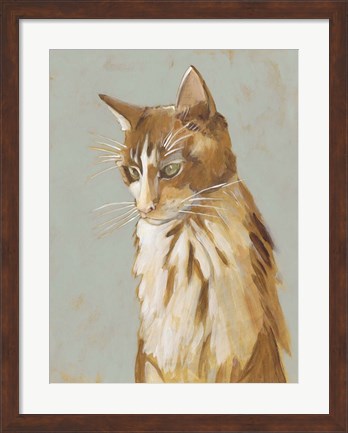 Framed Lap Cat II Print